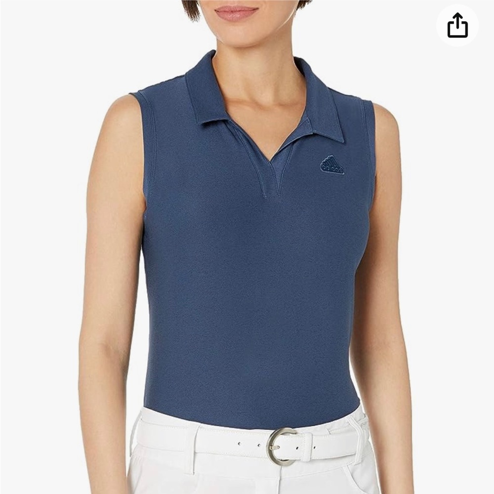 New! Adidas Go-To Sleeveless Polo